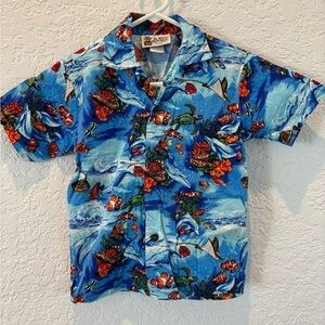 Aloha Republic Kids Button Down Hawaiian Shirt